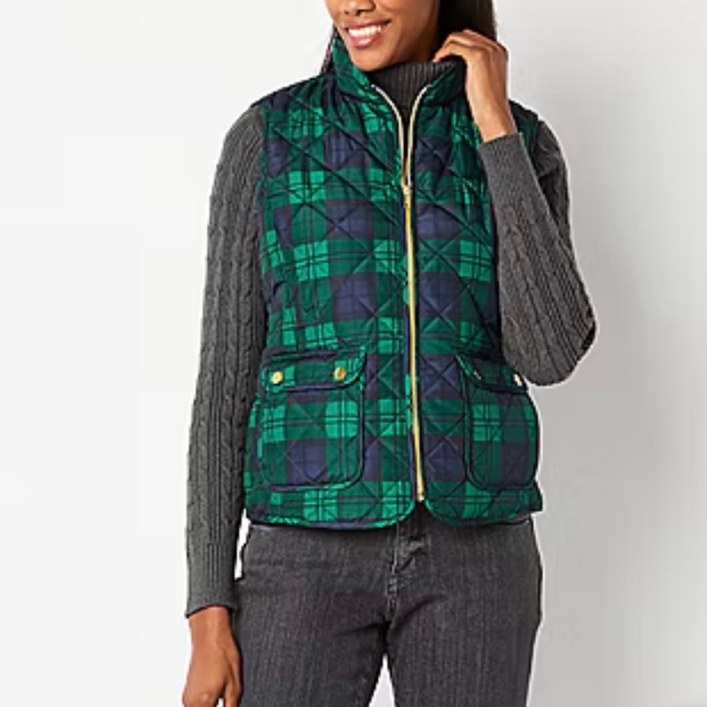 Plaid Quilted Vest